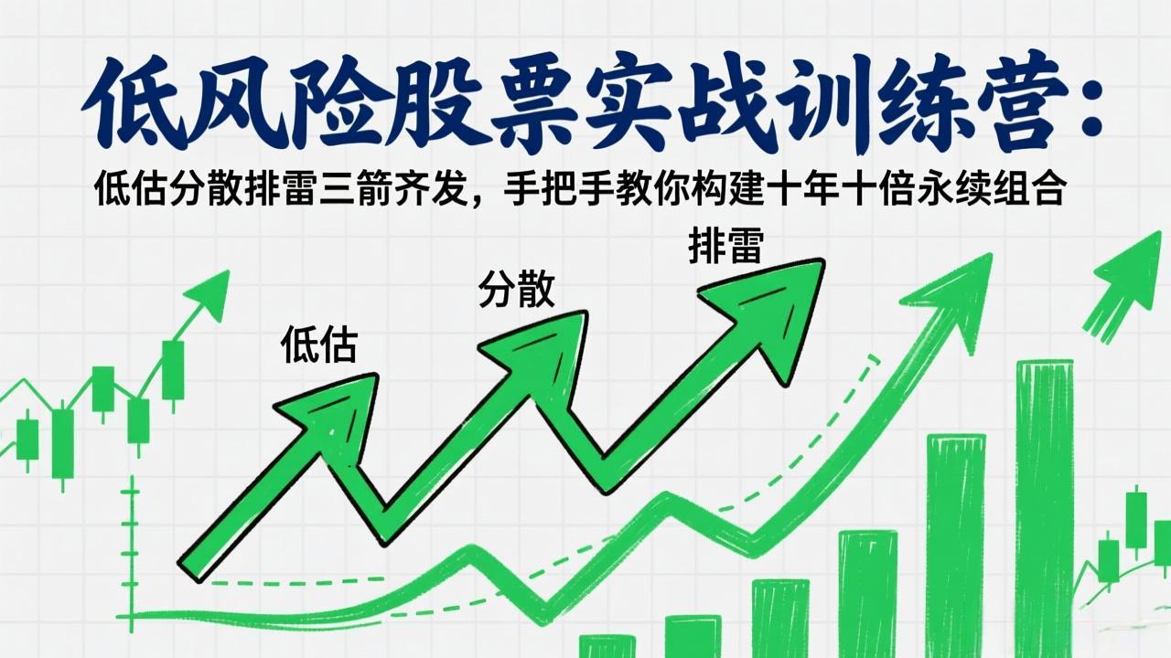 低风险股票实战训练营：低估分散排雷三箭齐发，手把手教你构建十年十倍永续组合-laogaiwz