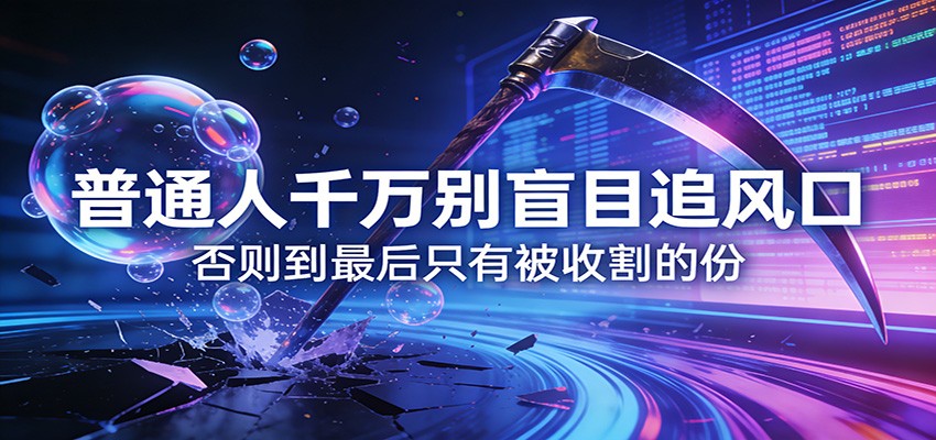 付费文章《通人千万别盲目追风口》否则到最后只有被收割的份-laogaiwz