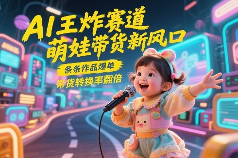 AI王炸赛道，萌娃带货新风口，条条作品爆单，带货转换率翻倍，核心逻辑拆解-laogaiwz