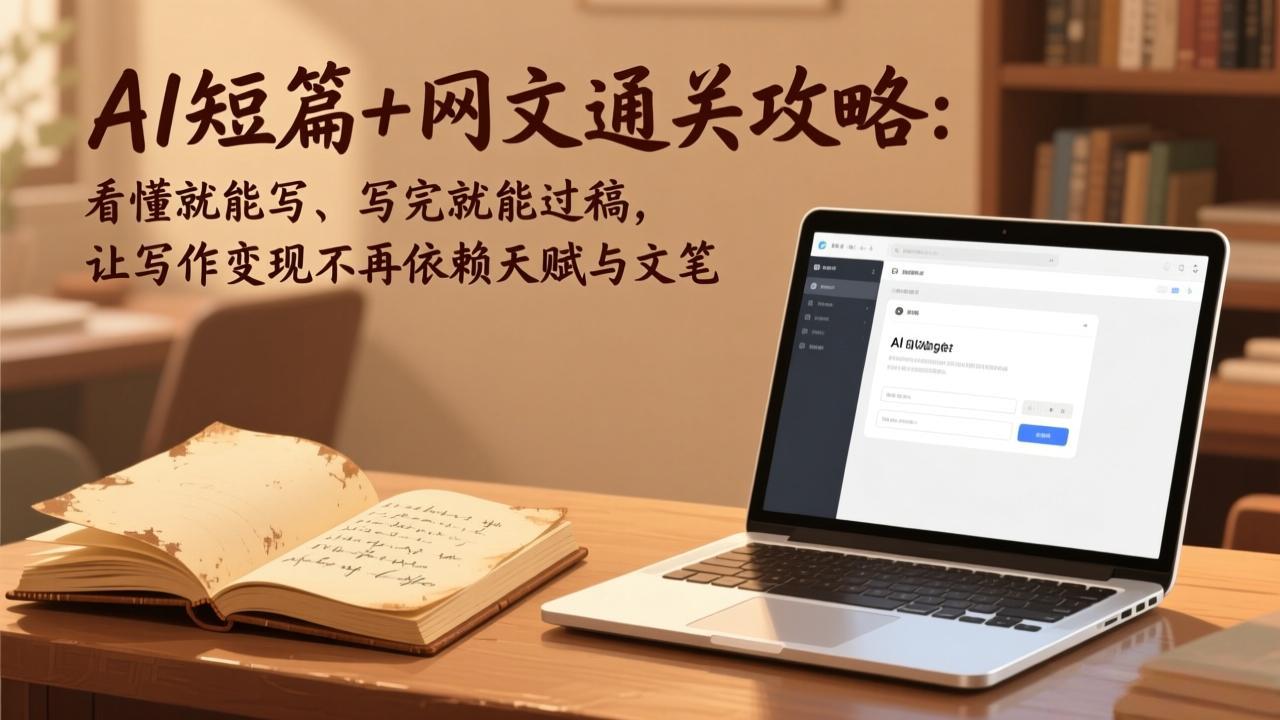 AI短篇+网文通关攻略：看懂就能写、写完就能过稿，让写作变现不再依赖天赋与文笔-laogaiwz