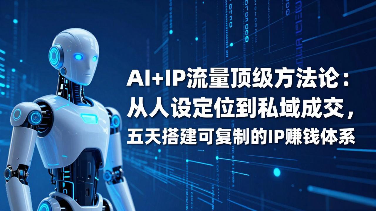 AI+IP顶级方法论：从人设定位到私域成交，五天搭建可复制的IP赚钱体系-laogaiwz
