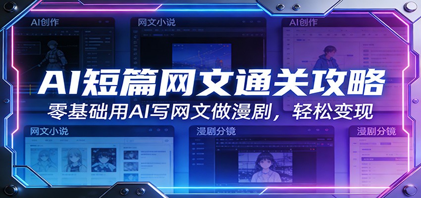 AI短篇网文通关攻略：零基础用AI写网文做漫剧，轻松变现-laogaiwz