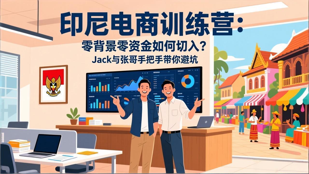 印尼电商训练营：零背景零资金如何切入？Jack与张哥手把手带你避坑-laogaiwz