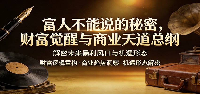 富人不能说的秘密，财富觉醒与商业天道总纲，解密未来暴利风口与机遇形态-laogaiwz