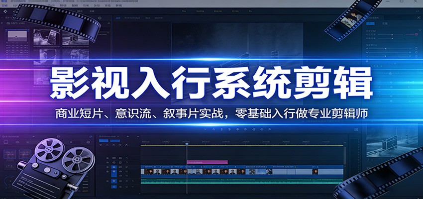 影视系统剪辑，商业短片、意识流、叙事片实战，零基础入行做专业剪辑师-laogaiwz