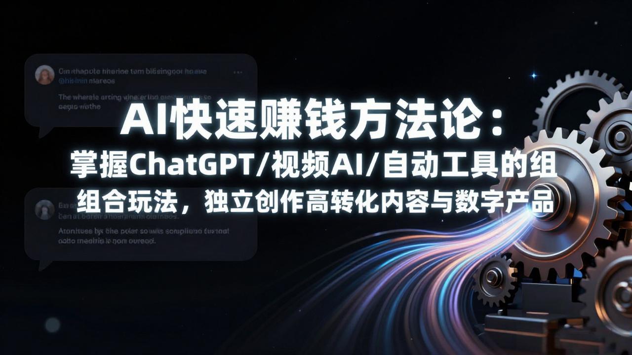 AI快速赚钱方法论：掌握ChatGPT/视频AI/自动化工具的组合玩法，独立创作高转化内容与数字产品-laogaiwz