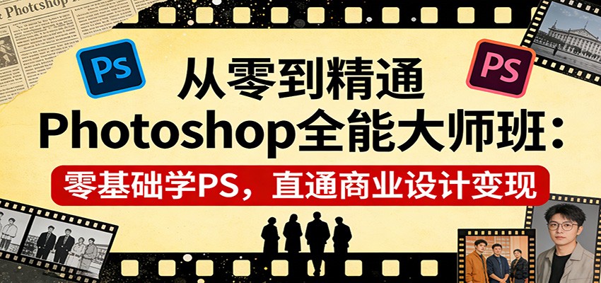 从零到精通Photoshop全能大师班：零基础学PS，直通商业设计变现-laogaiwz