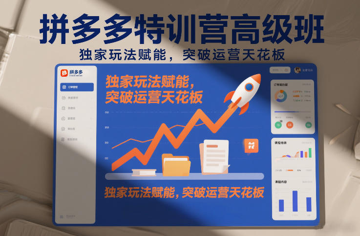 拼多多特训营高阶班，独家玩法赋能，突破运营天花板(更新26年3月)-laogaiwz