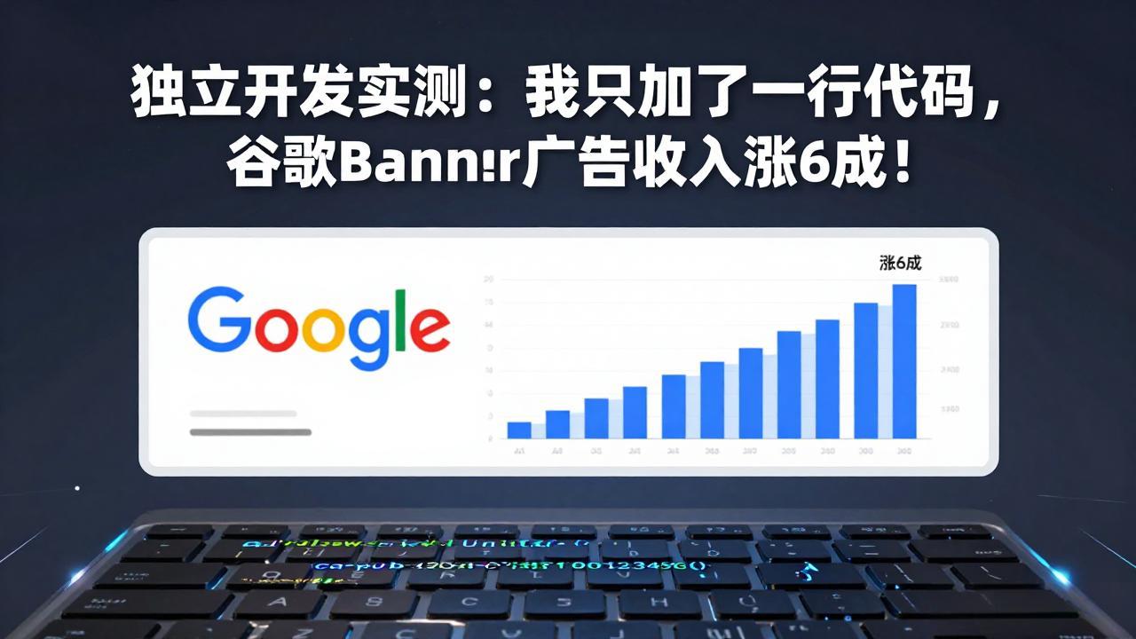付费文章：独立开发实测：我只加了一行代码，谷歌Banner广告收入涨6成！-laogaiwz