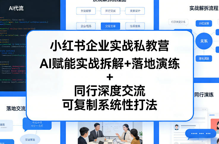 小红书企业实战私教营，AI赋能实战拆解+落地演练+同行深度交流，可复制系统性打法-laogaiwz