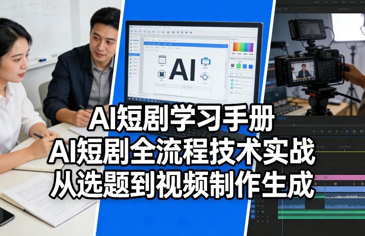 AI短剧学习手册，AI短剧全流程技术实战，从选题到视频制作生成-laogaiwz