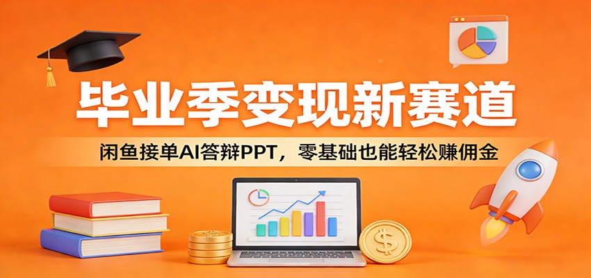 毕业季变现新赛道：闲鱼接单AI答辩PPT，零基础也能轻松赚佣金-laogaiwz