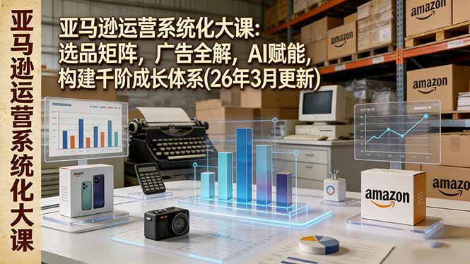 亚马逊运营系统化大课：选品矩阵，广告全解，AI赋能，构建千阶成长体系(26年3月更新-laogaiwz