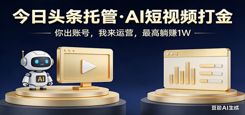 头条号AI托管，我提供作品，你提供账号，每天5分钟发布，小白躺赚3000+-laogaiwz