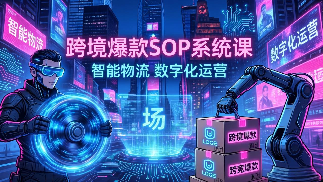 跨境爆款SOP系统课，“内容飞轮+精准投放+AI自动化”为核心，拆解“人×货×场”黄金公式-laogaiwz