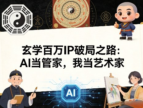 玄学百万IP破局之路：AI当管家，我当艺术家-laogaiwz