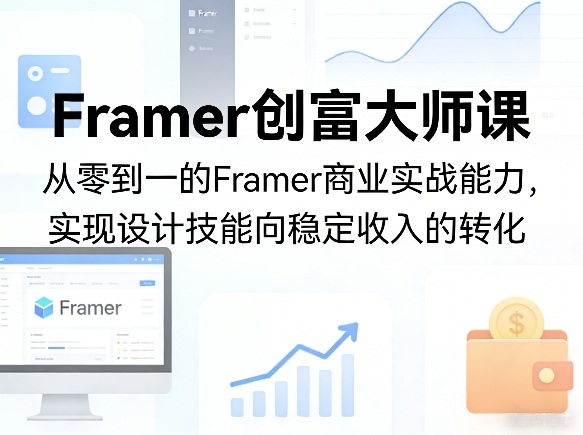Framer创富大师课，从零到一的Framer商业实战能力，实现设计技能向稳定收入的转化-laogaiwz