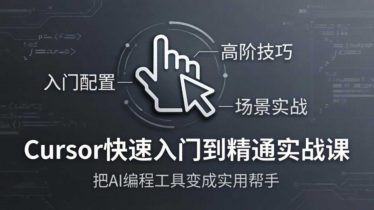 Cursor快速入门到精通实战课：入门配置+高阶技巧+场景实战，把AI编程工具变成实用帮手-laogaiwz