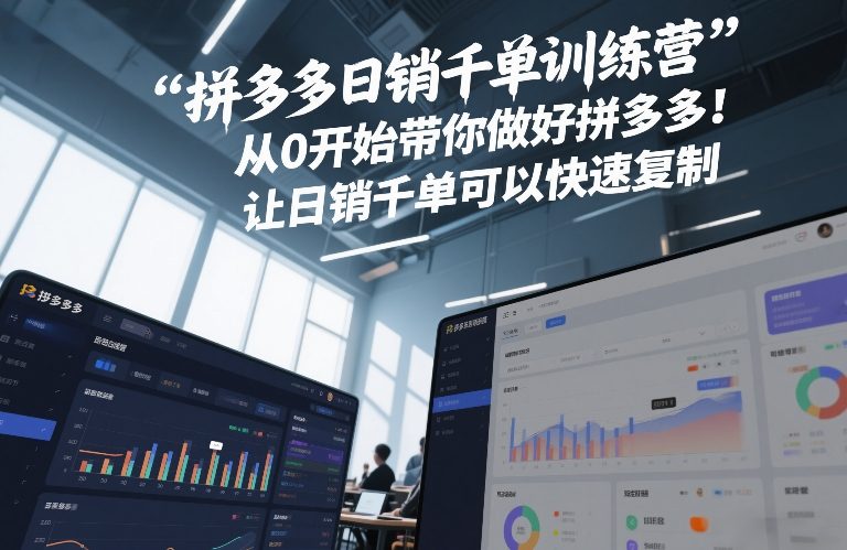 拼多多日销千单训练营，从0开始带你做好拼多多，让日销千单可以快速复制(更新26年3月)-laogaiwz