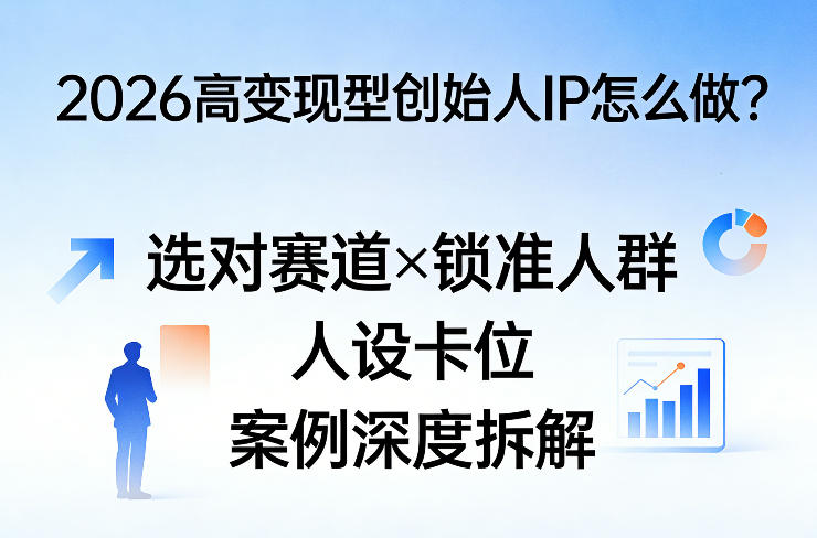 2026高变现型创始人IP怎么做？选对赛道×锁准人群×人设卡位×案例深度拆解-laogaiwz