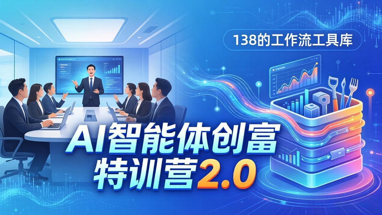 AI智能体创富训练营2.0：3天闭门直播+视频课+工具库，从0到1搭建智能体附138个工作流-laogaiwz
