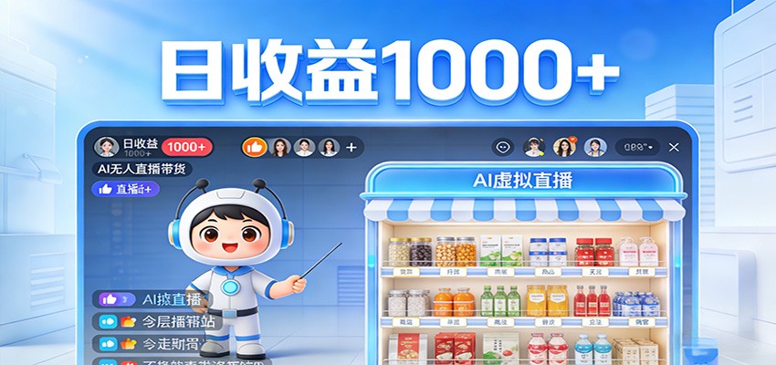 不用露脸不用说话，24小时自动卖货赚钱，全天自动直播，收益看得见-laogaiwz