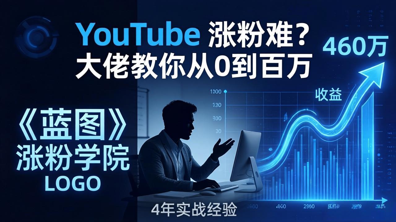 YouTube 涨粉难？《蓝图涨粉学院》：4 年赚 460 万的大佬教策略，从0到百万有路径！-laogaiwz