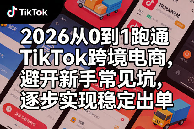 2026从0到1跑通TikTok跨境电商，避开新手常见坑，逐步实现稳定出单-laogaiwz